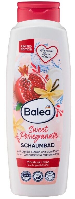 Balea vannas putas Sweet Pomegranate ar vaniļas ekstraktu, granātābolu un mandeļpiena smaržu, 750 ml